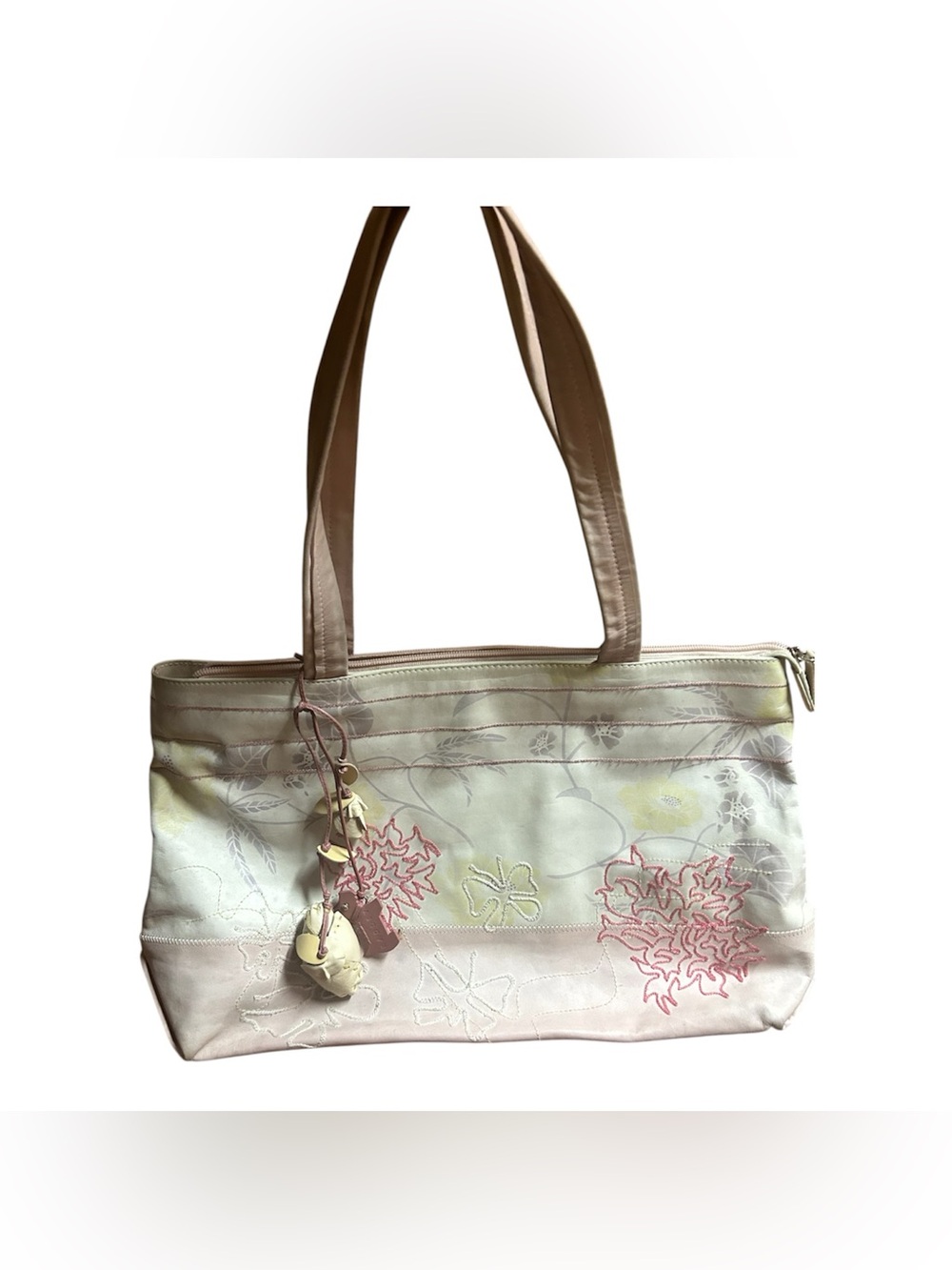 Radley Floral Embroidered Tote Bag in Light Pink